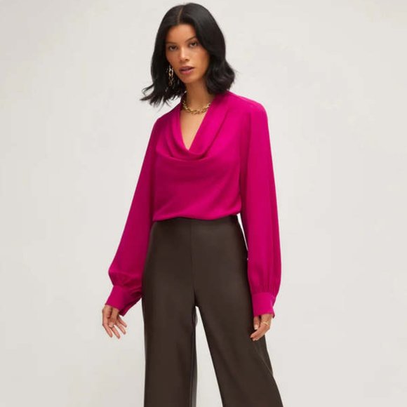 Black or Pink Cowl Neck by Fifteen-Twenty Silk